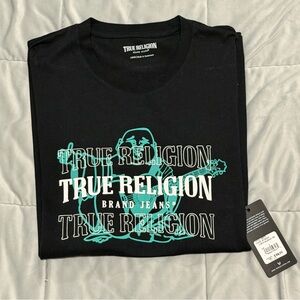 Mens True Religion Black Graphic Tee